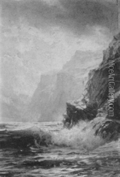 Breaking Wave Oil Painting - William Trost Richards