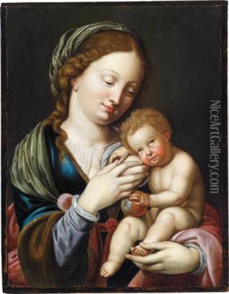 Madonna Con Gesu Bambino Oil Painting - Joos Van Cleve