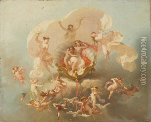 Allegoria Dell'amore Oil Painting - Francesco Gonin