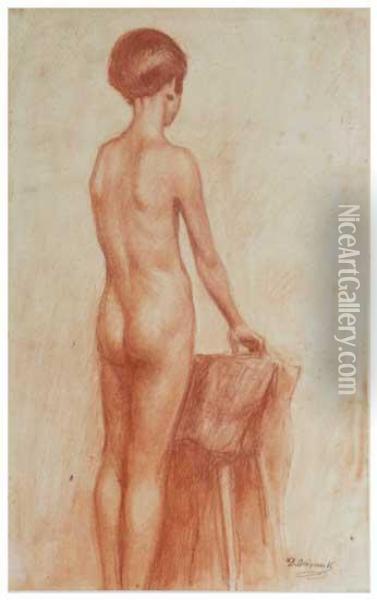 Desnudo Oil Painting - Dionis Verdaguer Baixeras