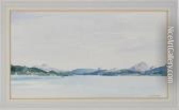 A Loch Landscape Oil Painting - Muirhead Bone