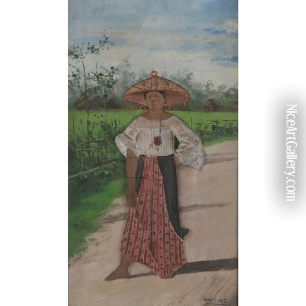 Farm Lady Oil Painting - Ramon Martinez