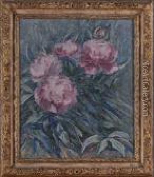 Pink Peonies Oil Painting - William Carrigan