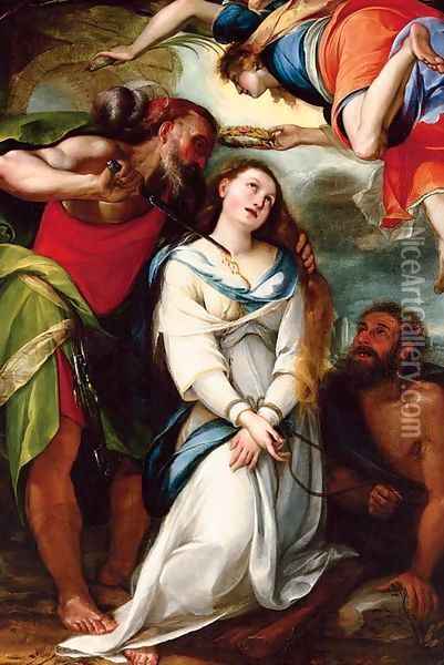 The martyrdom of Saint Agnes Oil Painting - Giulio Cesare Procaccini