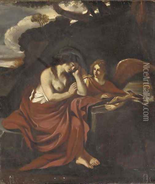 The Penitent Magdalen Oil Painting - Giovanni Francesco Barbieri