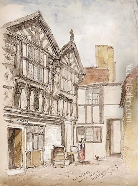 Views In Chester And York Oil Painting - John Skinner Prout
