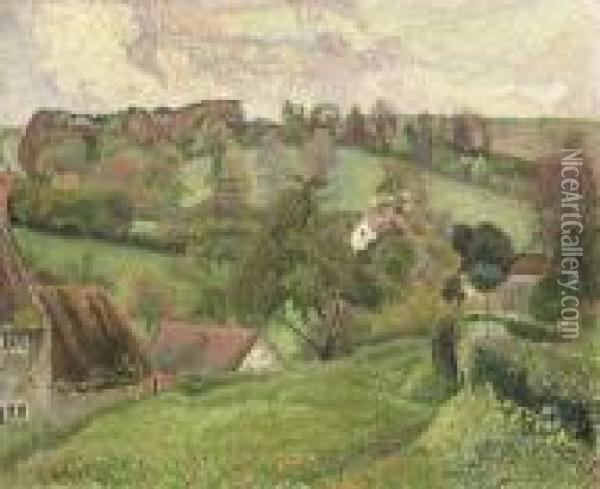 Stephen Close, Milton, Temps Gris Oil Painting - Lucien Pissarro