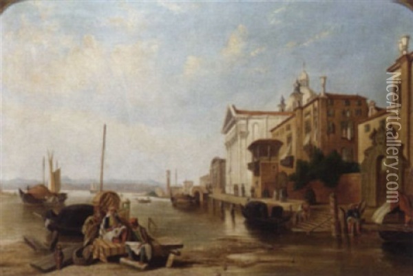 A Venetian Capriccio Oil Painting - James Baker Pyne