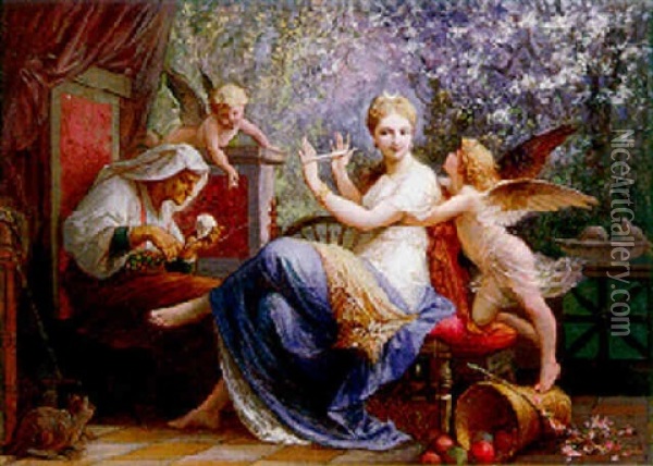 The Three Ages Of Woman Oil Painting - Henri Pierre Picou
