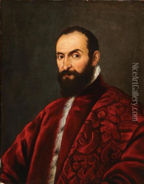 Portrait Of A Venetian Senator Oil Painting - Bernardo Strozzi