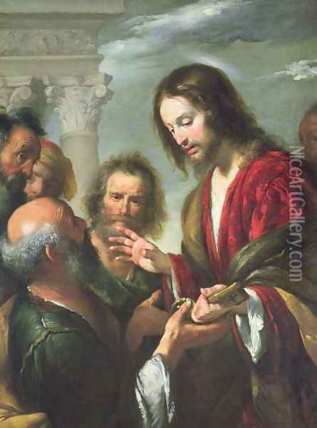 The Delivery of the Keys to St. Peter 2 Oil Painting - Bernardo Strozzi