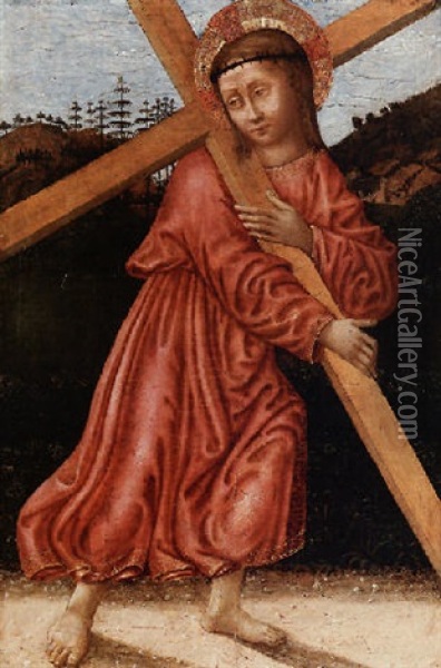 Cristo Portacroce Oil Painting - Bartolomeo Caporali