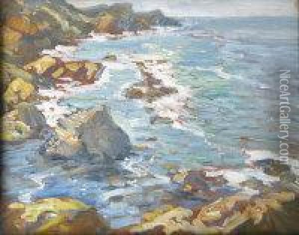 The Cornish Coastline Oil Painting - Walter Elmer Schofield
