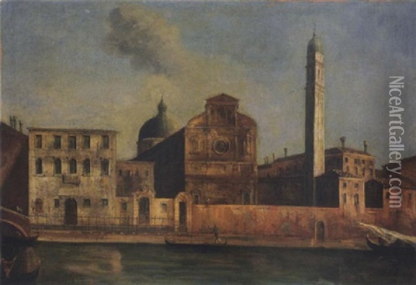Vue De San Giorgio Dei Greci, Venise Oil Painting - Michele Marieschi