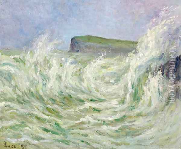 La Grande Mare à Mers (High Tide at Mers) Oil Painting - Maximilien Luce