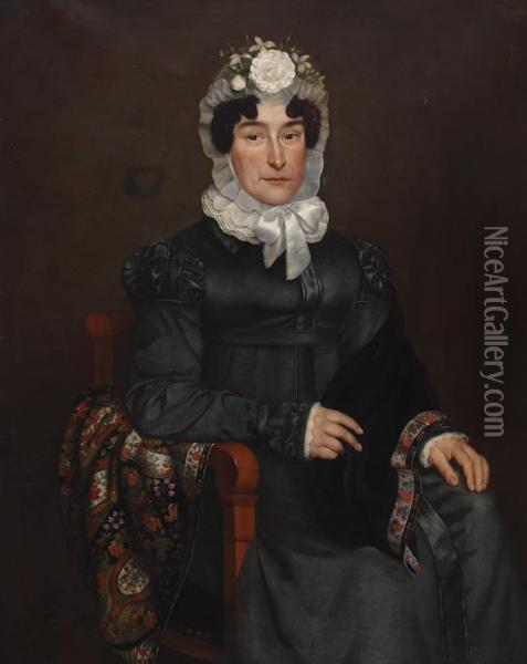 Portrait Of Cornelia Jacoba Sophia Van Ravesteijn Oil Painting - Wilhelm Adrian Netscher