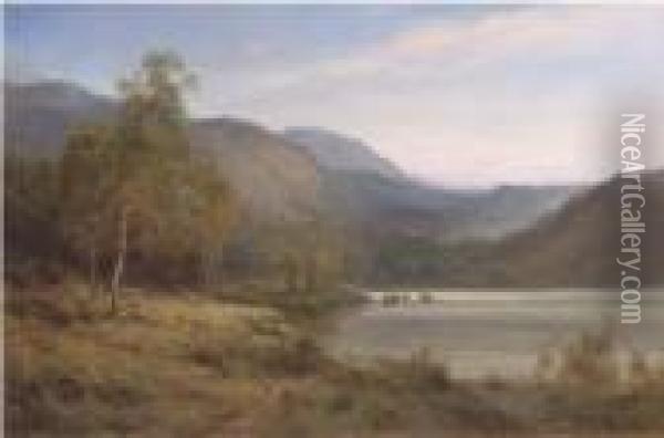 Birch-clad Hills Of Perth Oil Painting - Alfred de Breanski