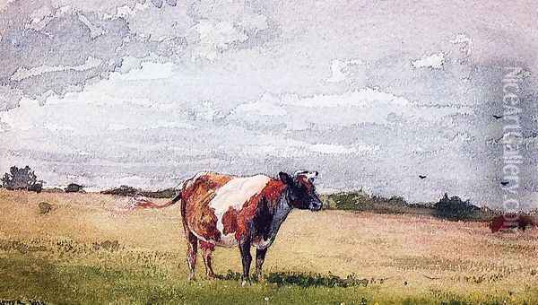 Landscape with Cow Oil Painting - Winslow Homer