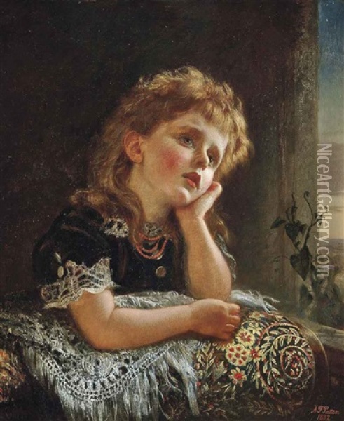 The Child And The Star Oil Painting - Alfred Fowler Patten