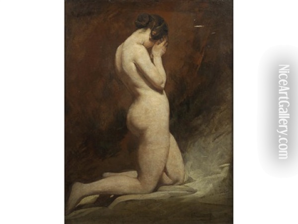 Nude Kneeling Oil Painting - William Etty