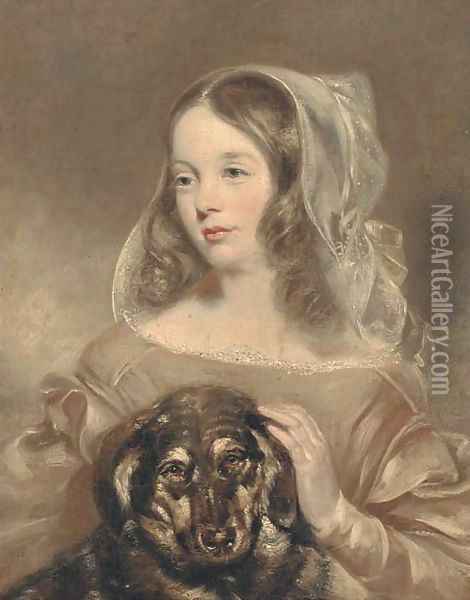 Portrait of Jane Elizabeth Coote (D.1873) Oil Painting - Margaret Sarah Carpenter
