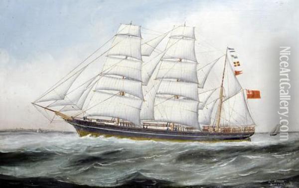 The Composite Tea Clipper 'taunton' Oil Painting - W.S. Alfred