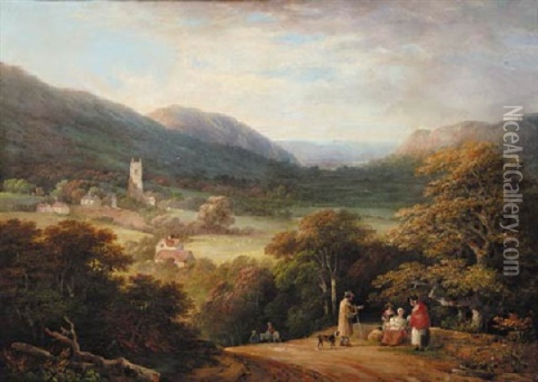 Near Penrith, Cumberland Oil Painting - George Arnald