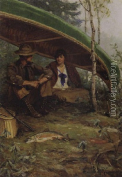 Waiting Out The Storm Oil Painting - Philip Russell Goodwin
