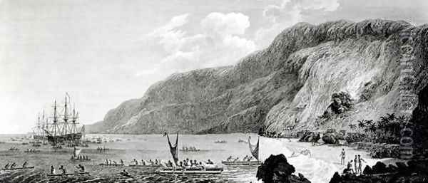 A View of Karakakooa, in Owyhee, engraved by W. Byrne Oil Painting - John Webber