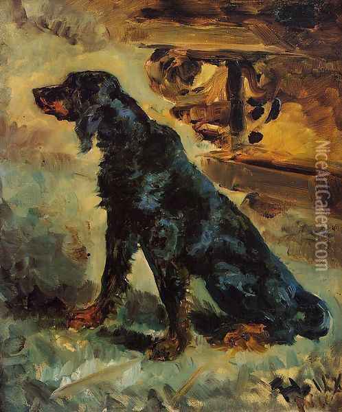 Dun, a Gordon Setter Belonging to Comte Alphonse de Toulouse-Lautrec Oil Painting - Henri De Toulouse-Lautrec