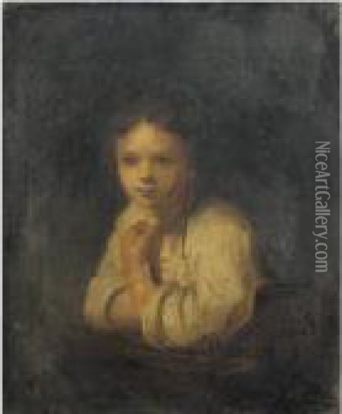 The Cottage Girl Oil Painting - Rembrandt Van Rijn