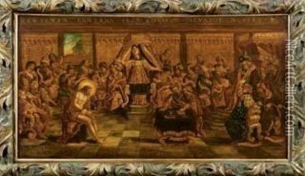 La Condanna Di Cristo Oil Painting - C. Marcus