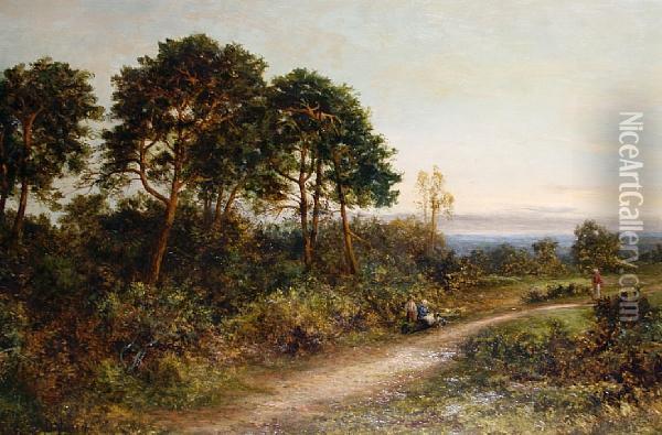 A Country Path At Sunset Oil Painting - Daniel Sherrin