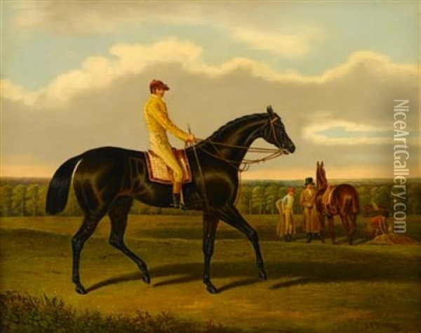 The Honorable Thomas Orde Powlett's Jack Spigot With William Scott Oil Painting - Benjamin Herring Sr.