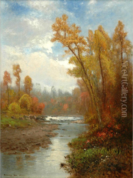 Autumn Creek Oil Painting - Edward B. Gay