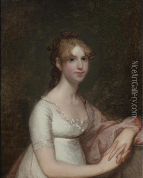 Miss Anna Powell Mason (mrs. Patrick Grant) Oil Painting - Gilbert Stuart