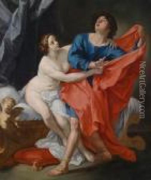 Il Casto Giuseppe E La Moglie Di Putifarre Oil Painting - Carlo Cignani