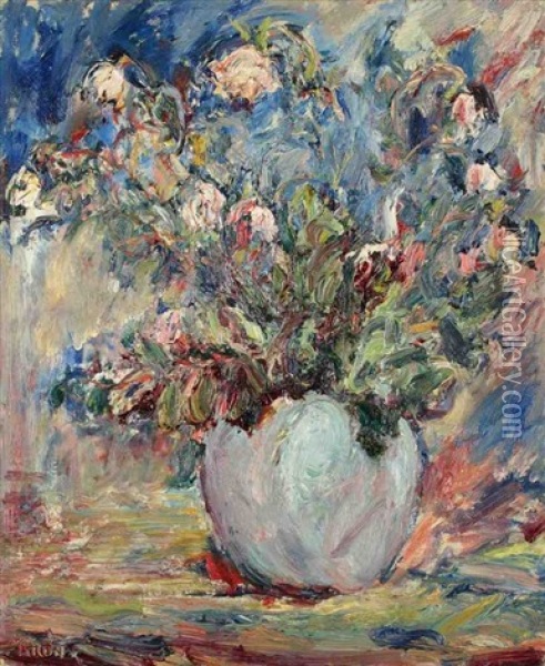 Les Roses Oil Painting - Paul Kron