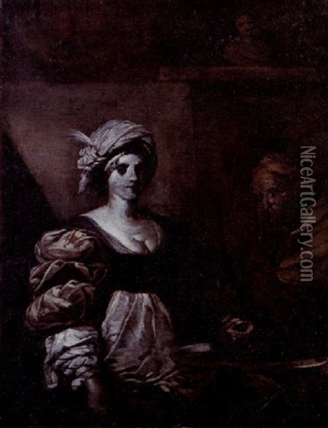 Salome With The Head Of Saint John The Baptist Oil Painting - Francesco Monti