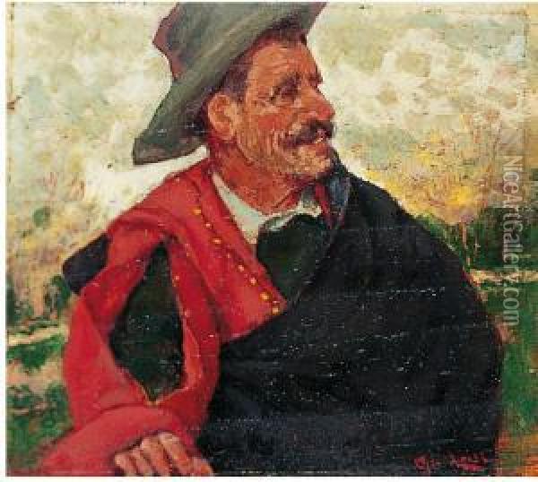 Figura Nel Paesaggio Oil Painting - Jean, Giovanni Lessi