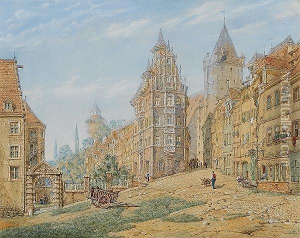 Nuremberg, Bavaria Oil Painting - Henry William Brewer
