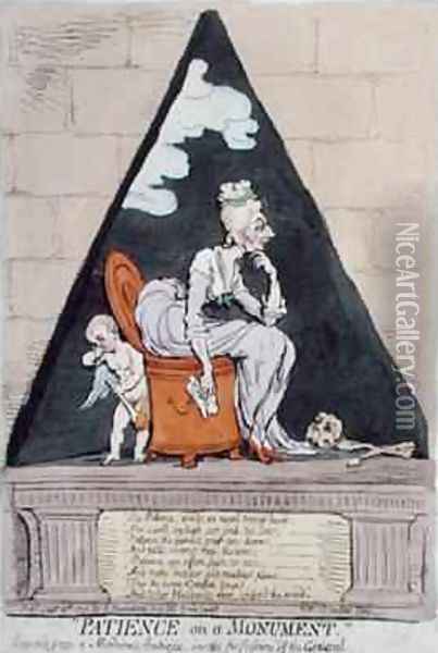 Patience on a Monument Oil Painting - James Gillray