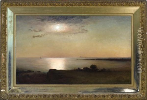 Probably Outer Boston Harbor Oil Painting - William Formby Halsall
