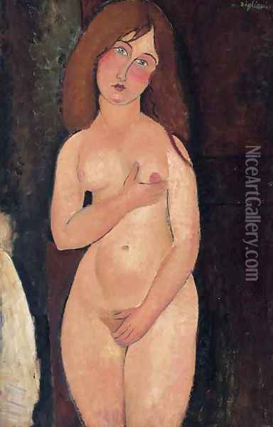 Venus (Nu debout, nu medicis) Oil Painting - Amedeo Modigliani