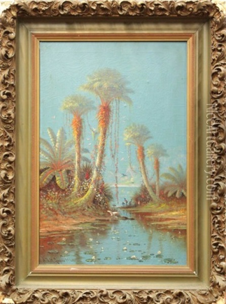 The Palms Oil Painting - Astley David Middleton Cooper