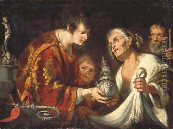 The Charity of Saint Laurence Oil Painting - Bernardo Strozzi