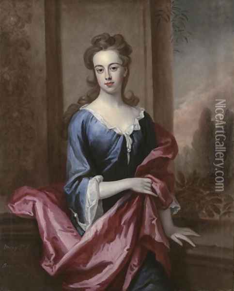 Portrait of Mary Calverley Lady Sherard Oil Painting - Sir Godfrey Kneller