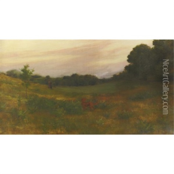 Twilight Oil Painting - Charles Courtney Curran