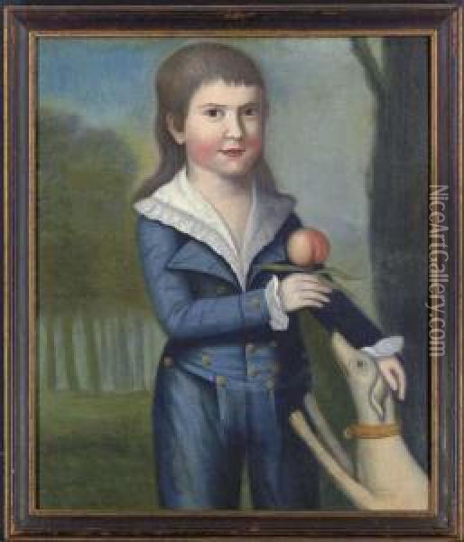 Portrait Of David Austin Sherman (1781-1843) Oil Painting - The Sherman Limner