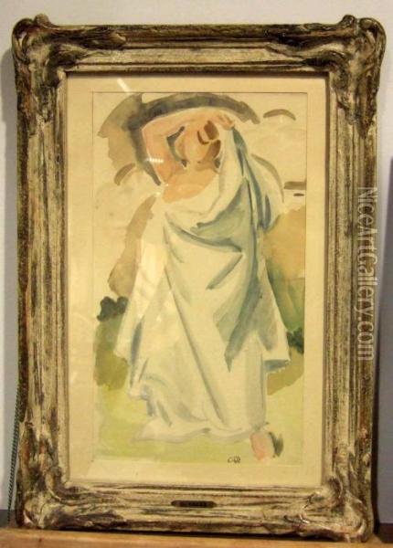 Figurstudie Antikiserande Kvinna Oil Painting - Georg Pauli